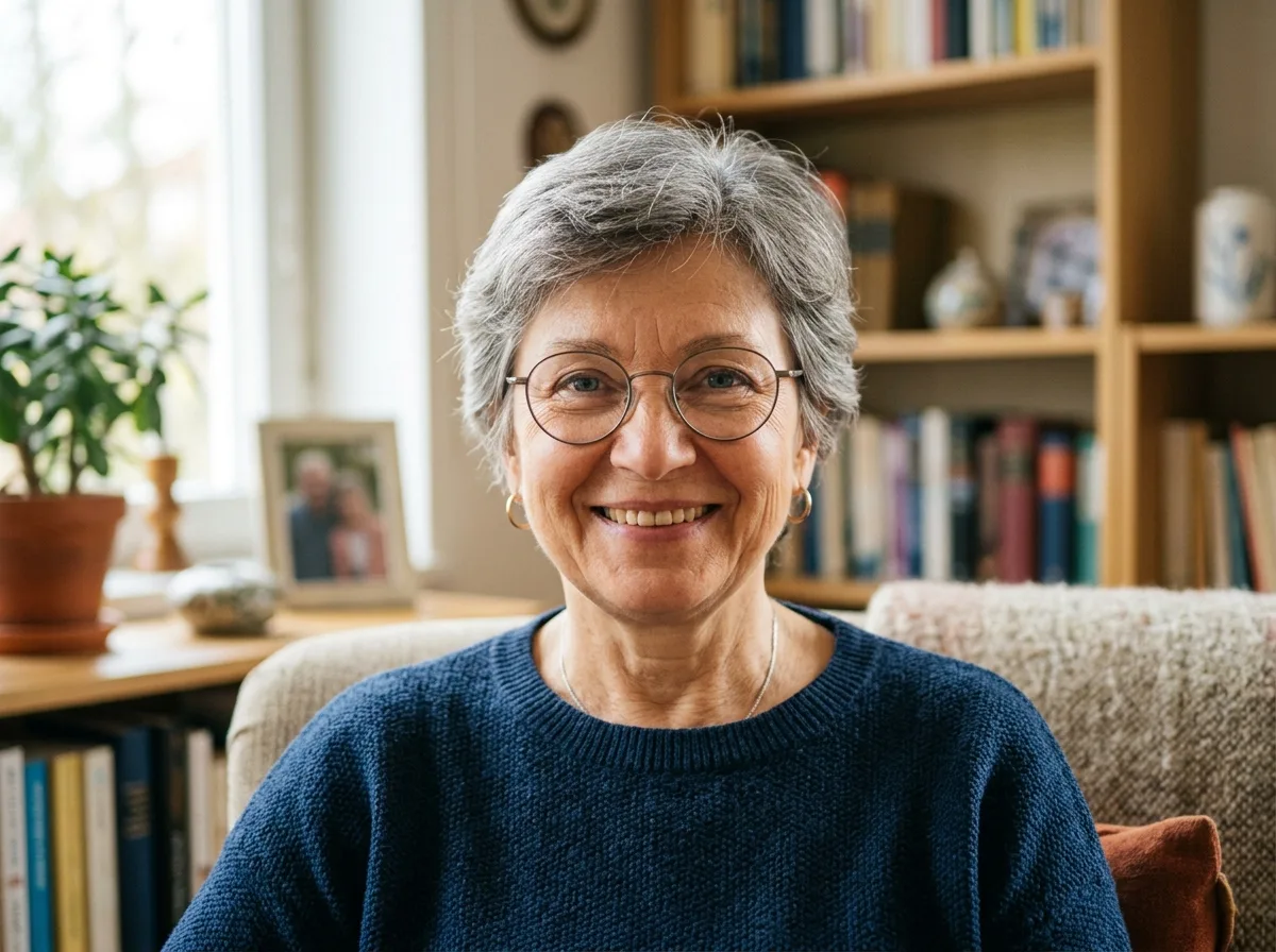 Аватар Ирины Сергеевны — женщина 55 лет, доброжелательный взгляд, домашняя обстановка